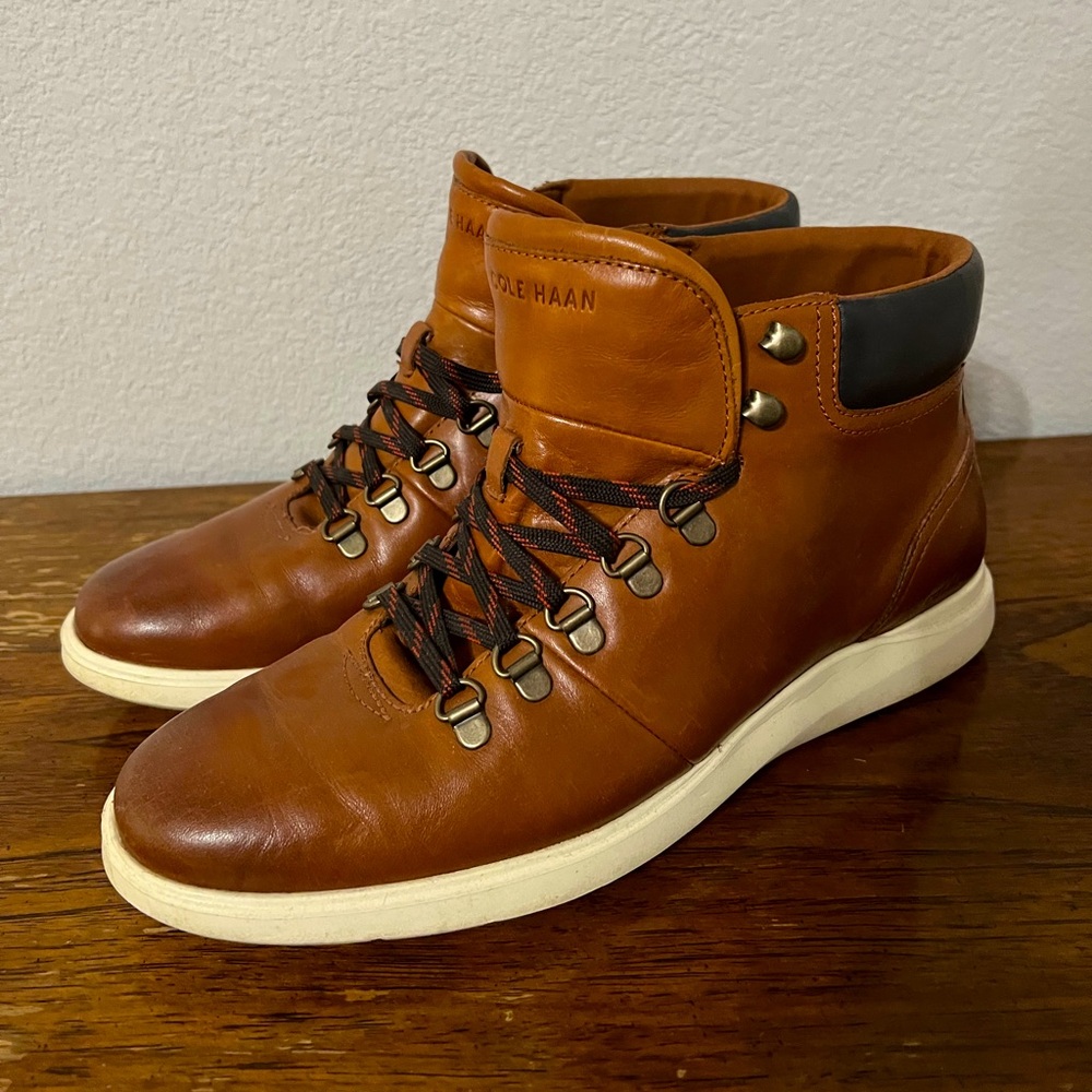 Cole Haan Grand Plus Essex Hiker Boot, Size 10.5, British Tan